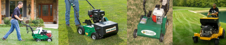 We rent aerators, thatchers and seeders