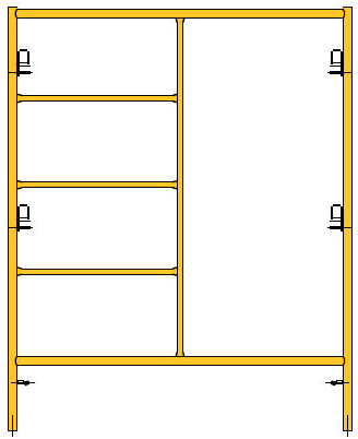 5 x 6' 6" step frame scaffolding rental