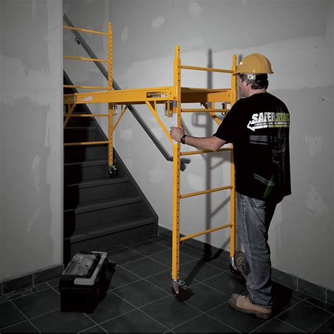 6' rental Interior Scaffold work platform being used on stairs