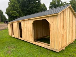 10X26 Amish-made Barn with a stall, run-in and tack feed room