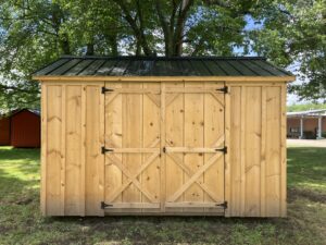 8x12 shed with double doors on both sides