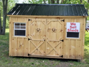 8x12 shed with double doors on side