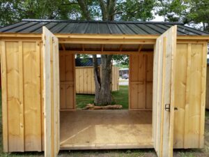 8x12 Shed with double doors on both sides, EZ-in and EZ-out