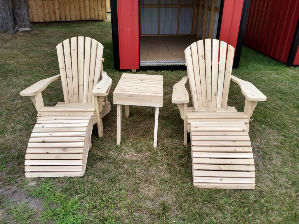Quality and affordable Amish-made Adirondack Chairs and tables for sale - low back