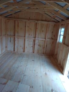 Interior of an 8x16 shed