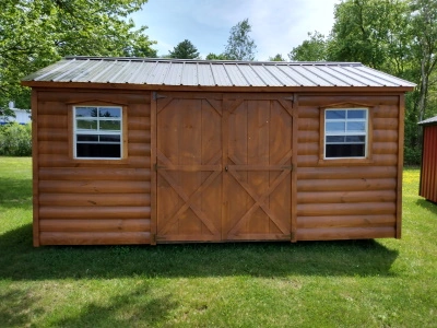 8x16 Log Cabin Amish Shed