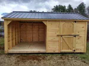 Amish Wood Shed with Storage