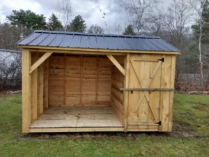 Amish Wood Shed with Storage