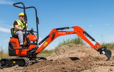 compact mini excavator rental in Massachusetts