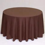 Chocolate tablecloth rental