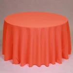 Neon orange tablecloth rental
