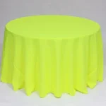 Neon yellow tablecloth rental