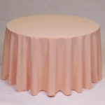 Peach tablecloth rental