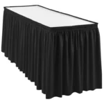 rectangle table rental and table skirt rental