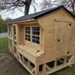 Exterior of an Amish 7x12 Coop and Run