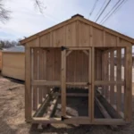 8x16 Amish Chicken Coop and Run - run door closed - Steves Rental