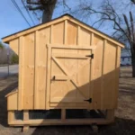 8x16 Amish Chicken Coop and Run - side door closed Steves Rental