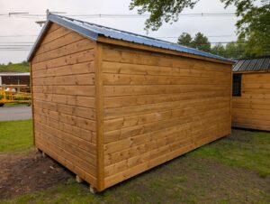 10 x16 Dutch Lap Amish Shed with French Doors - Back Left
