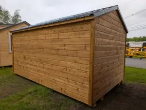 10 x16 Dutch Lap Amish Shed with French Doors - Back Right