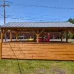 10x16 Closed Side Gazebo / Screen house with ceiling fan