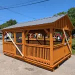 10x16 Rail Side Gazebo / Screen house with ceiling fan - bracing to keep square until delivery