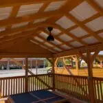 10x16 Rail Side Gazebo / Screen house with ceiling fan - Interior