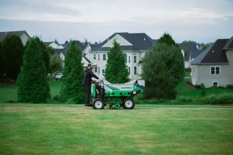 Stand-on Compost Spreader, Over-Seeder and Aerator
